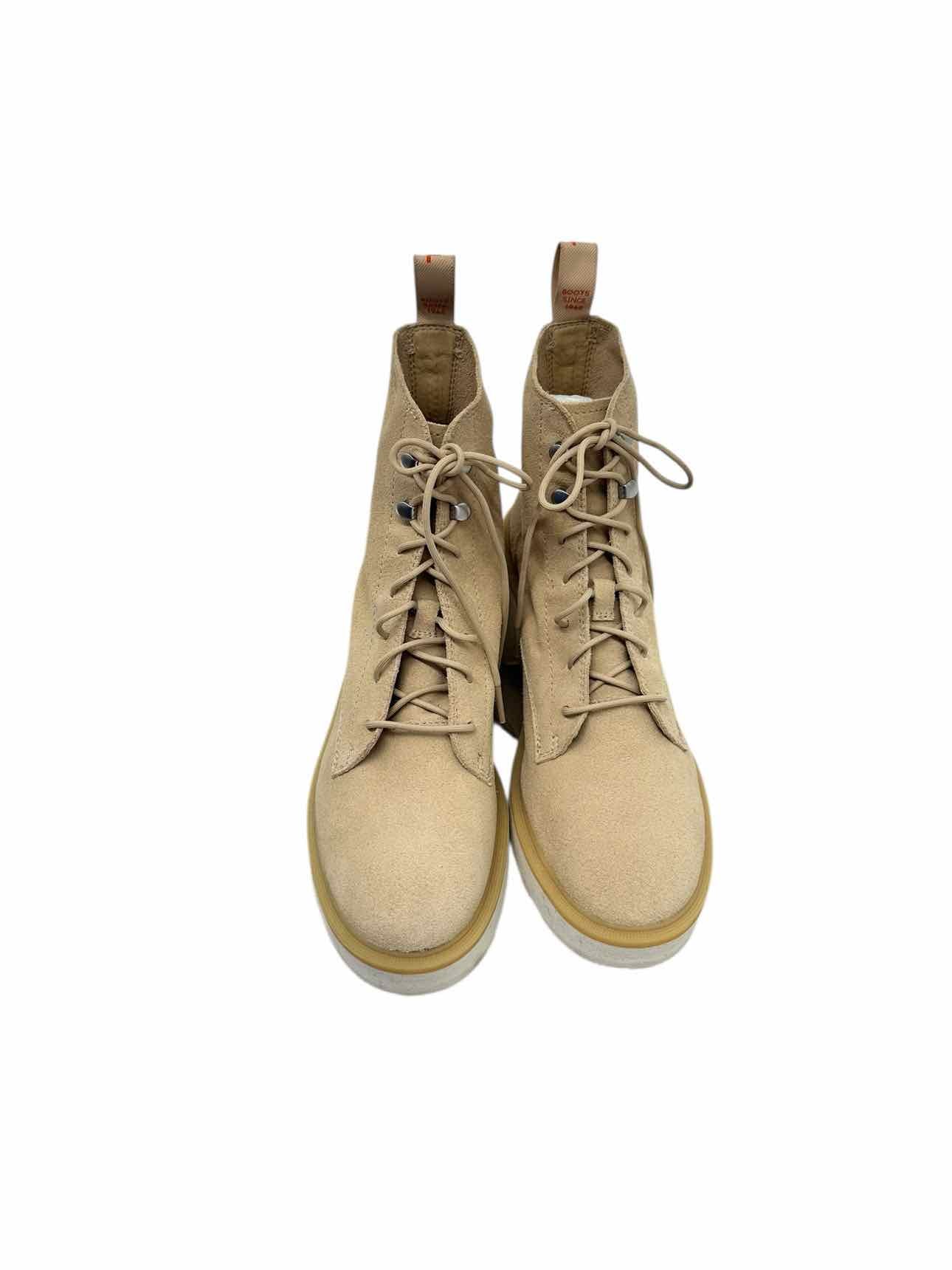 Sorel Hi-Line Heel Lace Up Boots Beige Shoe Size 9.5
