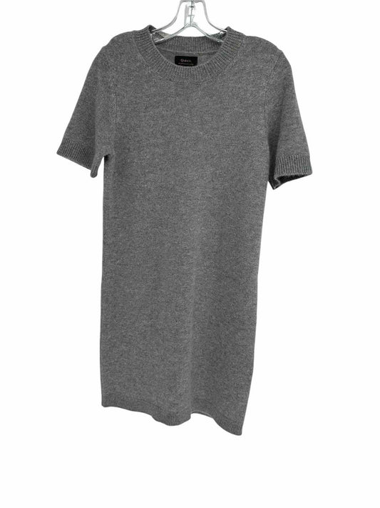 Quince Mongolian Cashmere Short Sleeve Mini Dress Gray Size XS