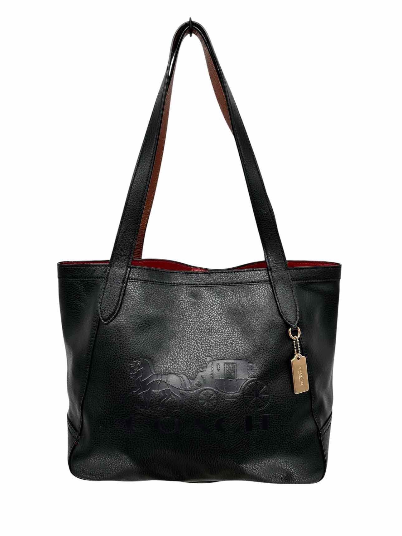Coach Horse & Carriage Tote Black Leather Tote