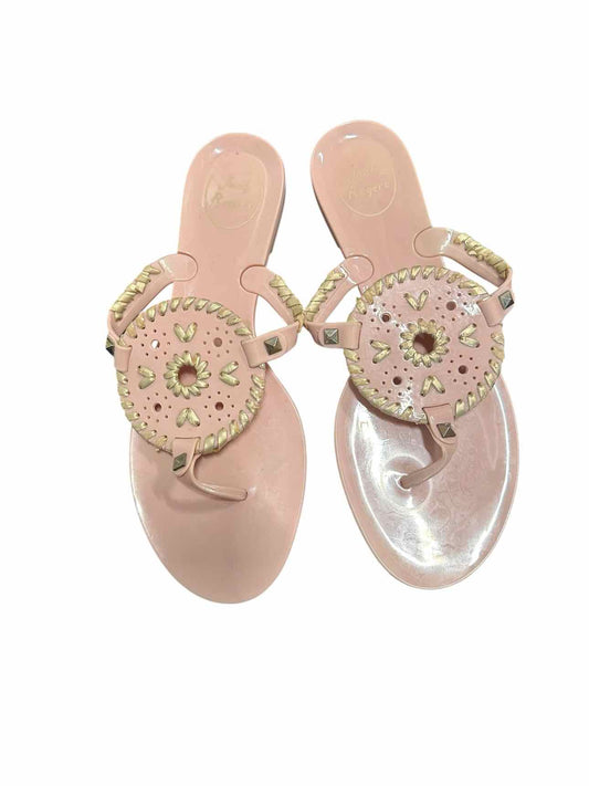Jack Rogers Georgica Jelly Thong Sandal Blush Shoe Size 8