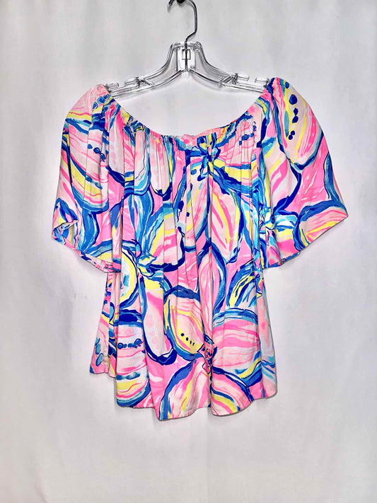 Lilly Pulitzer Sain Top in Pink Sunset