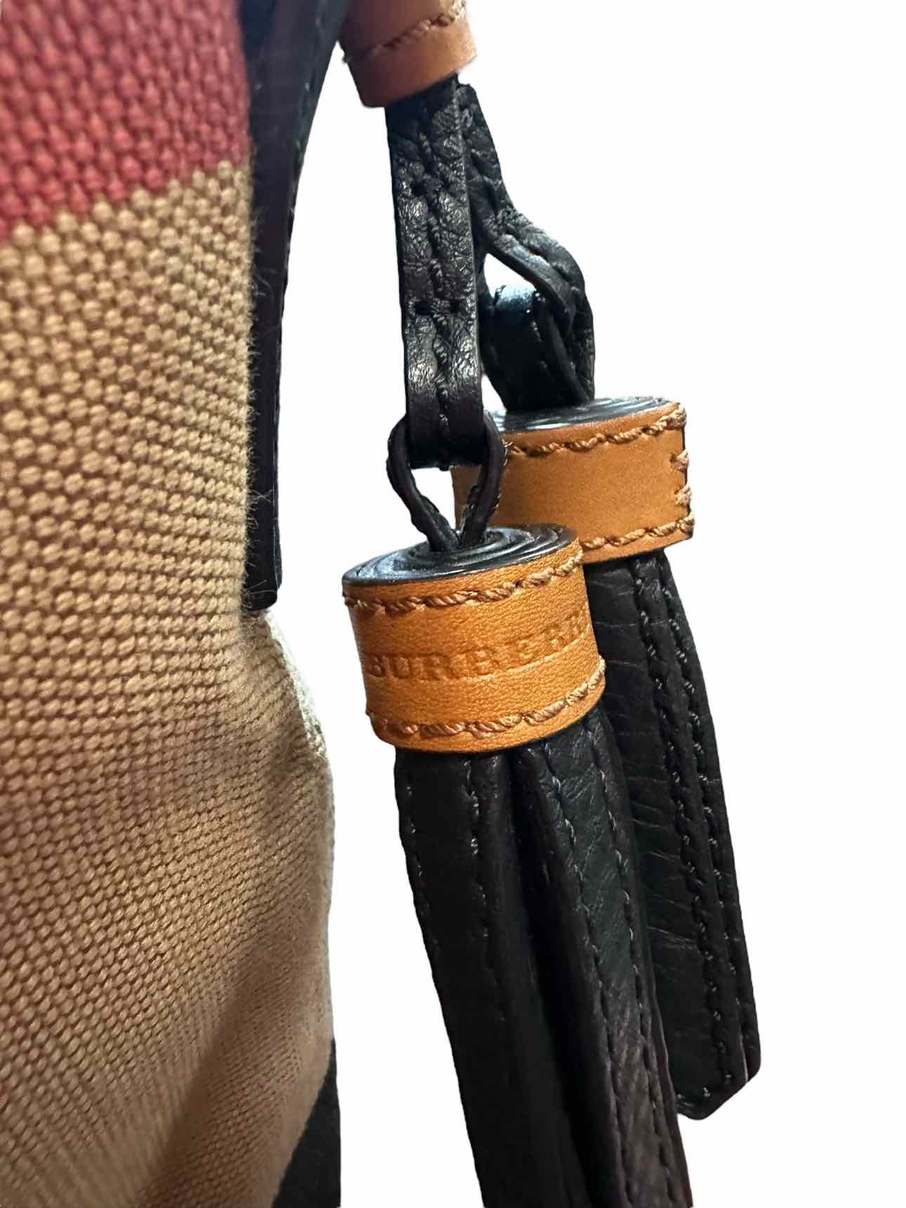Burberry Mega Check Mini Ashby Tassel Bucket Bag