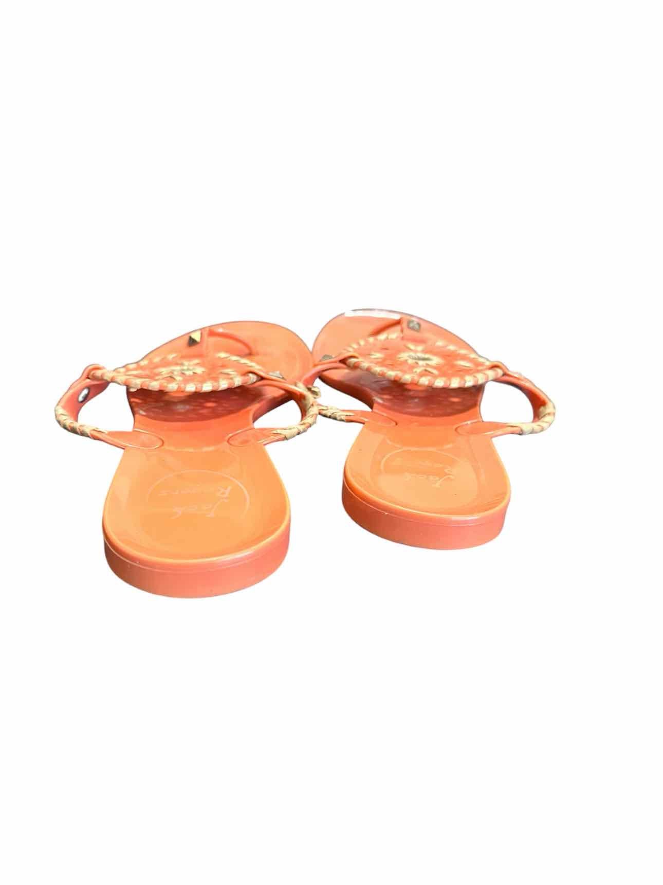 Jack Rogers Georgica Jelly Thong Sandal Orange Shoe Size 8