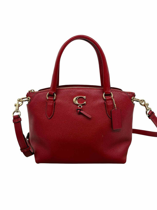 Coach Remi Red Leather Satchel