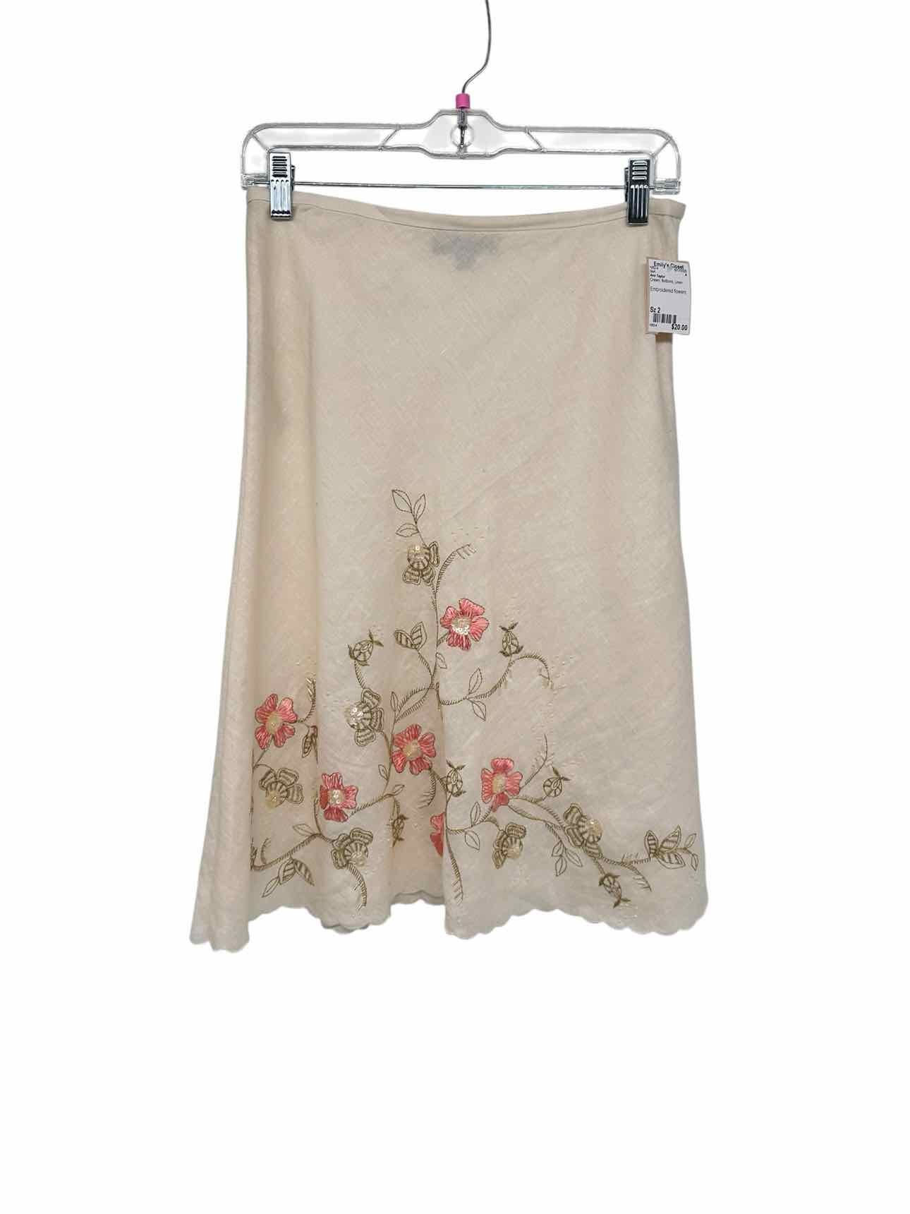 Ann Taylor Cream Size 2 Skirt