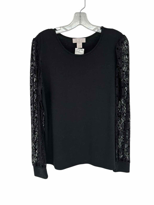 Rachel Parcell Black ong Sleeve Top SIZE L