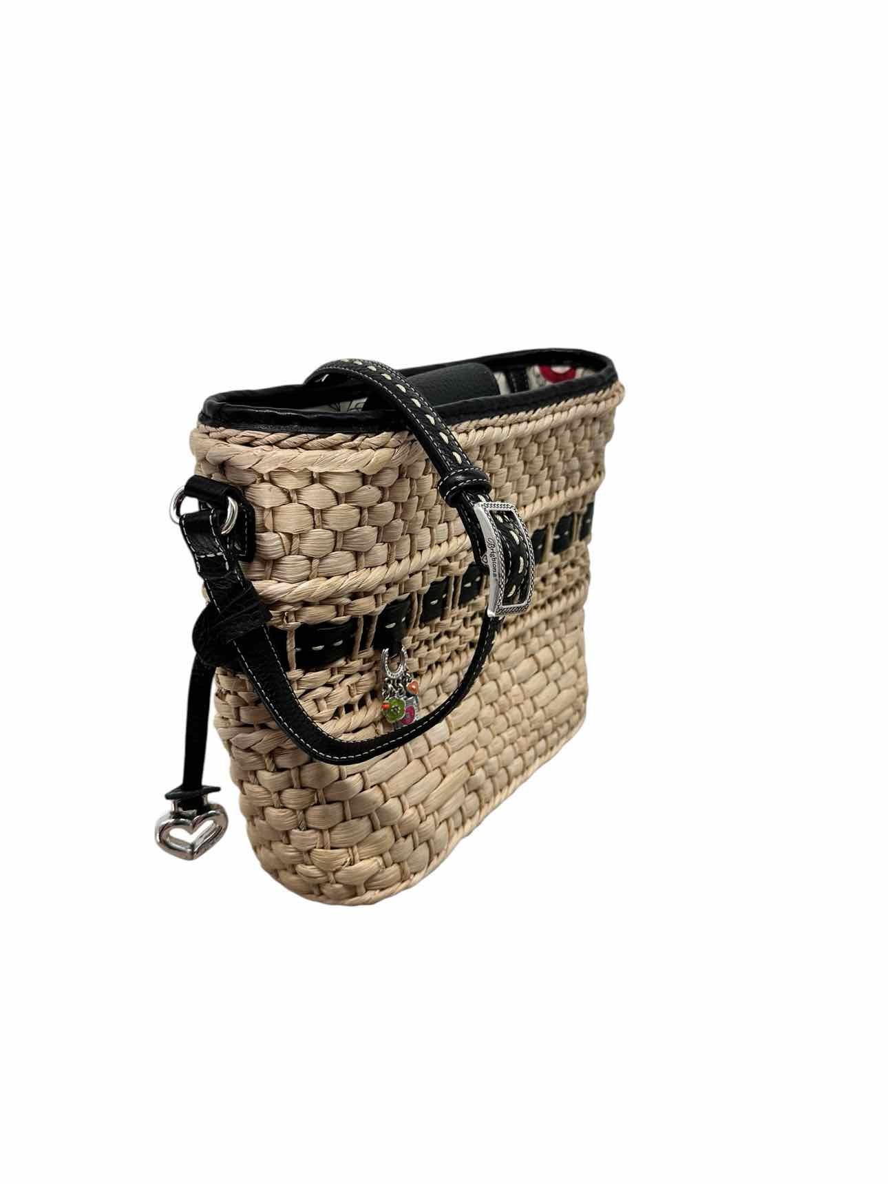 Brighton Tan Straw Shoulder Bag