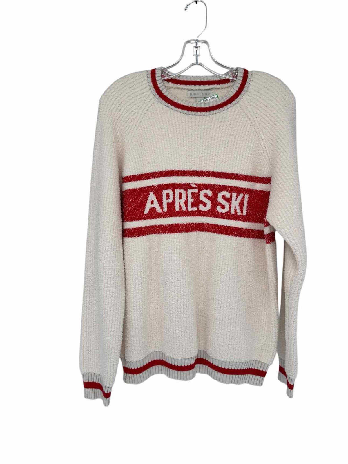 Barefoot Dreams Cream Apres Ski Sweater Size L