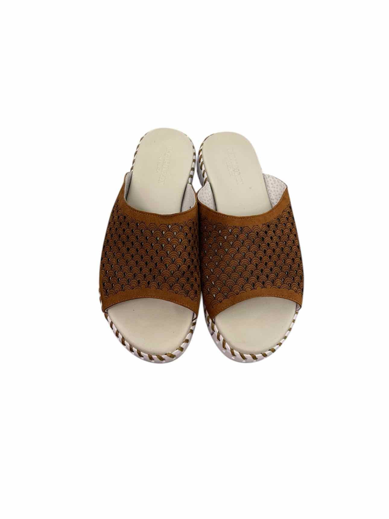 Isle Jacobsen Tulip Slide Tan Sandals Shoe Size 9.5