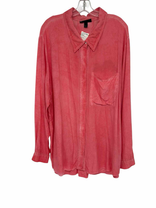 Lane Bryant Coral Size 26/28 Long Sleeve Top