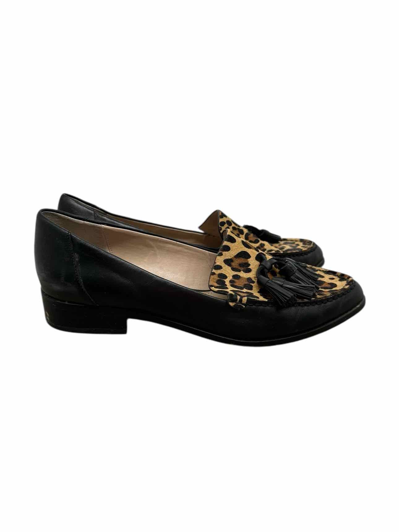French Connection Lonnie Leopard Print Tassel Loafers Shoe Size 8