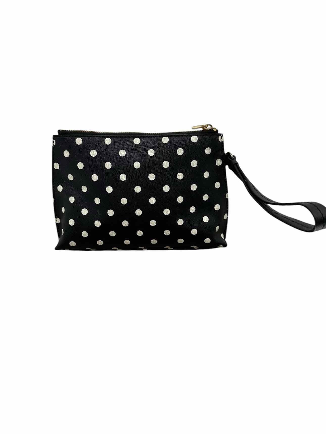 Talbots Black/White Leather Wristlet