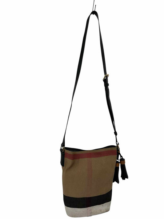 Burberry Mega Check Mini Ashby Tassel Bucket Bag