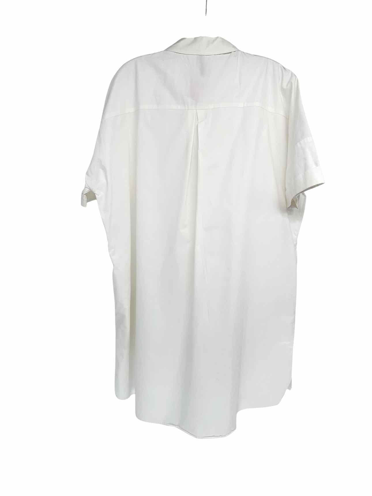 Zara White Short Sleeve Dress Size M