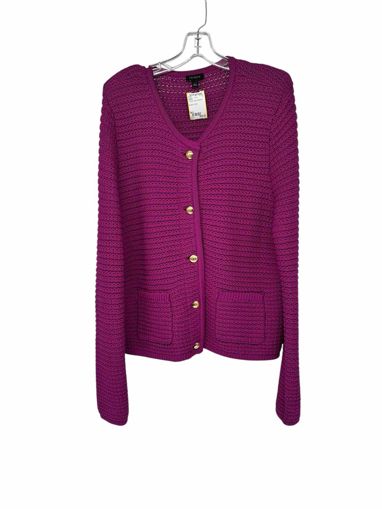 Talbots Fuschia Size L Cardigan