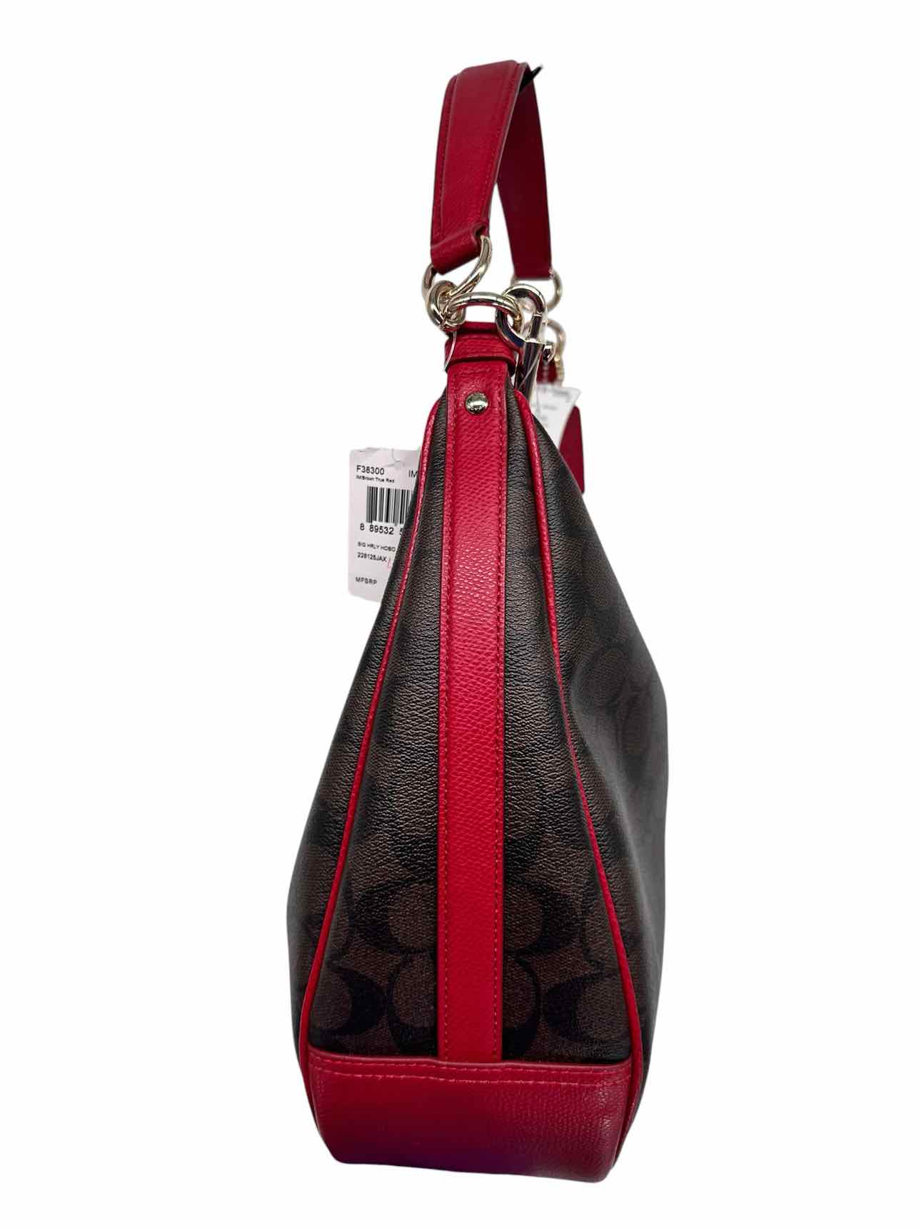 Coach Signature Harley Hobo w/ Red Trim  **NEW**