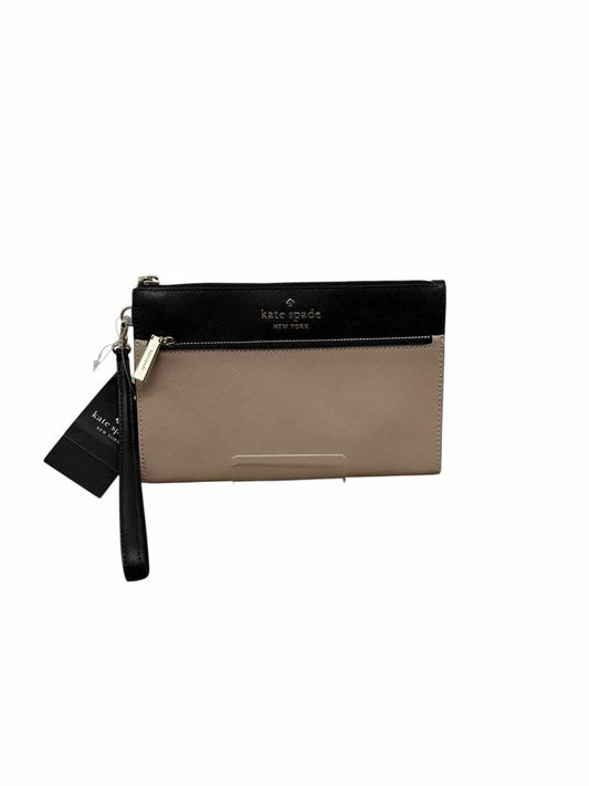 Kate Spade Staci Colorblock Black Leather Wristlet  **NEW**