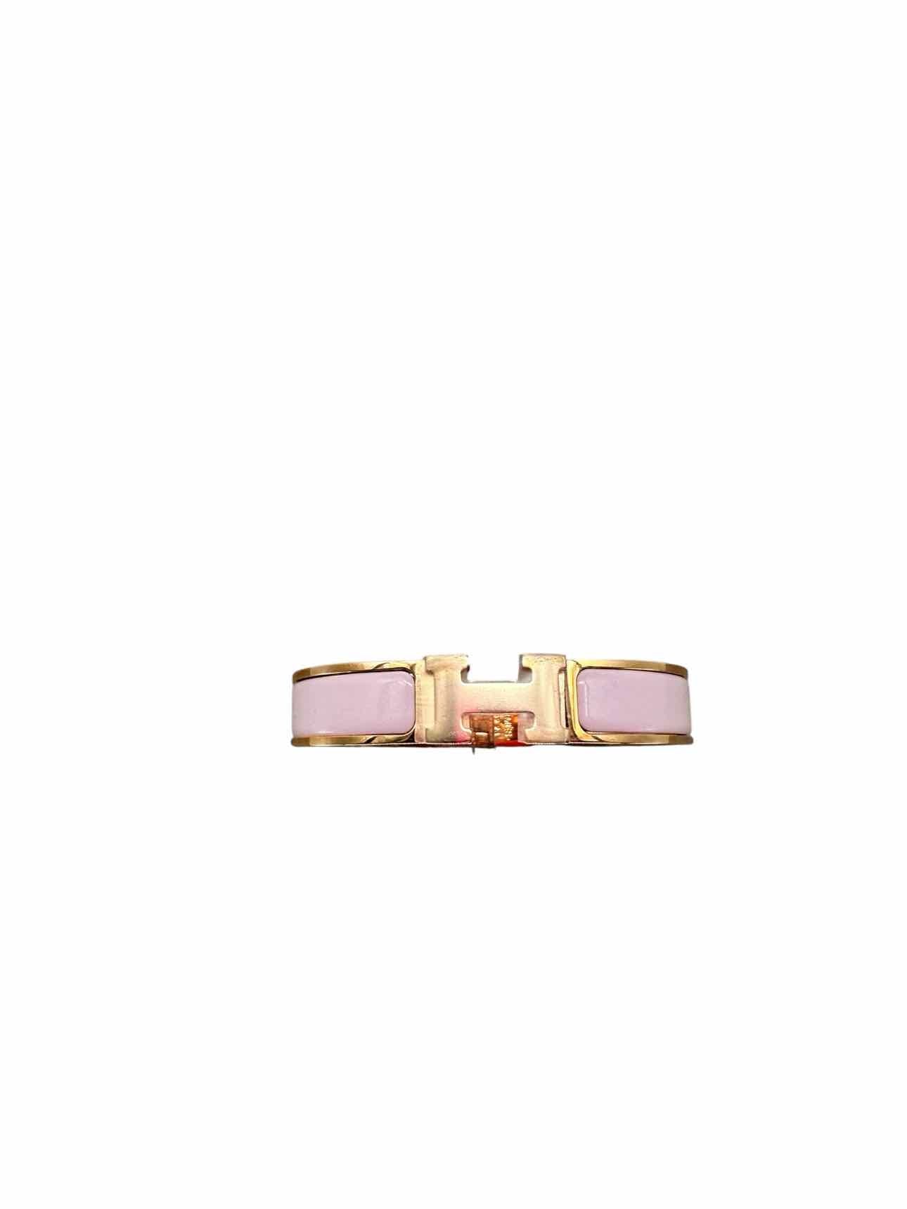 Hermes Clic H Bracelet PM in Rose Dragee **NEW**