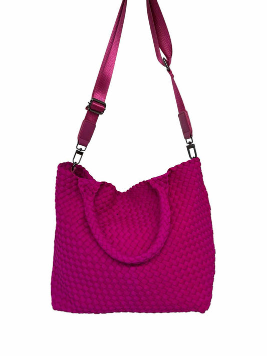 Fuschia Woven Cloth Tote