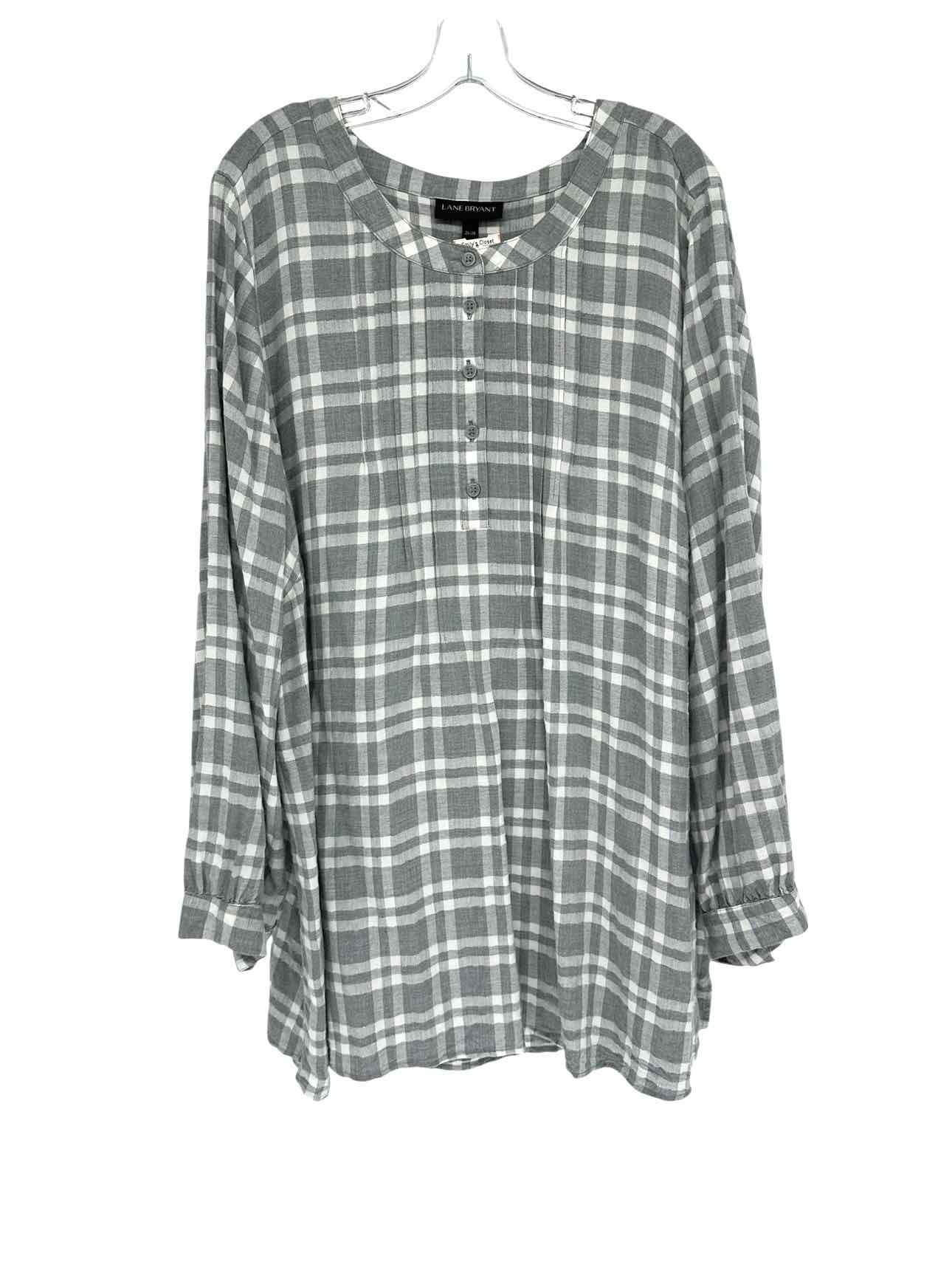 Lane Bryant Gray Size 26/28 Long Sleeve Top