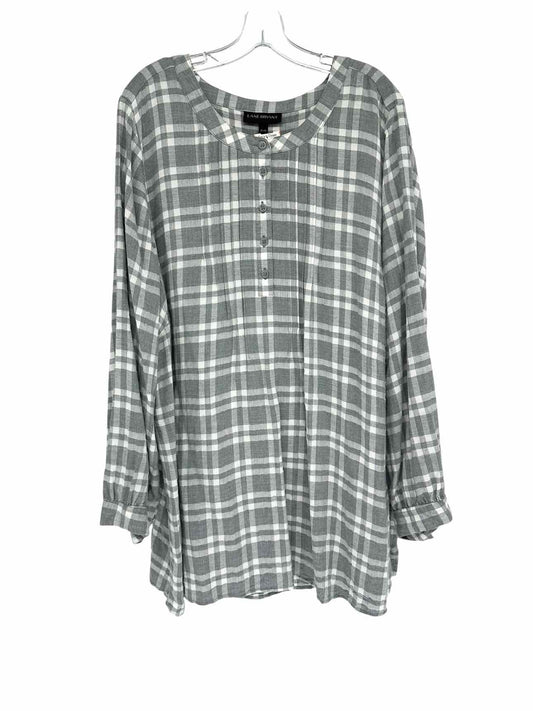 Lane Bryant Gray Size 26/28 Long Sleeve Top