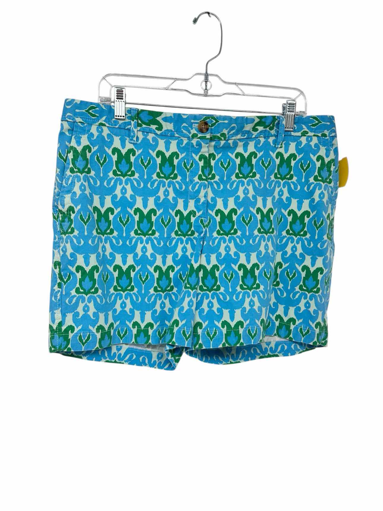 Talbots Relaxed Chino Short 6" Blue Print Size 14P