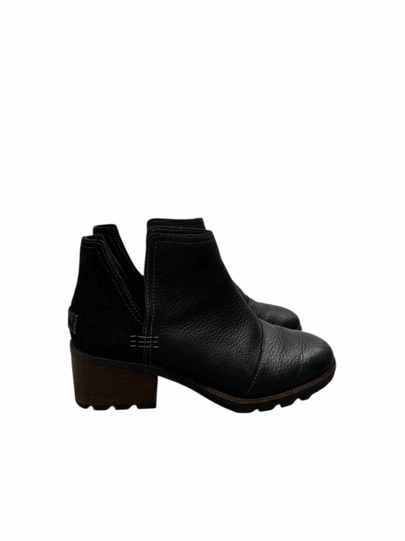 Sorel Cate Cut Out Bootie Black Shoe Size 6.5