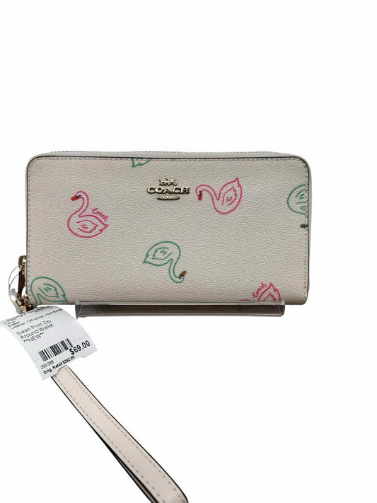 Coach Swan Print Zip Around Wallet  **NEW**