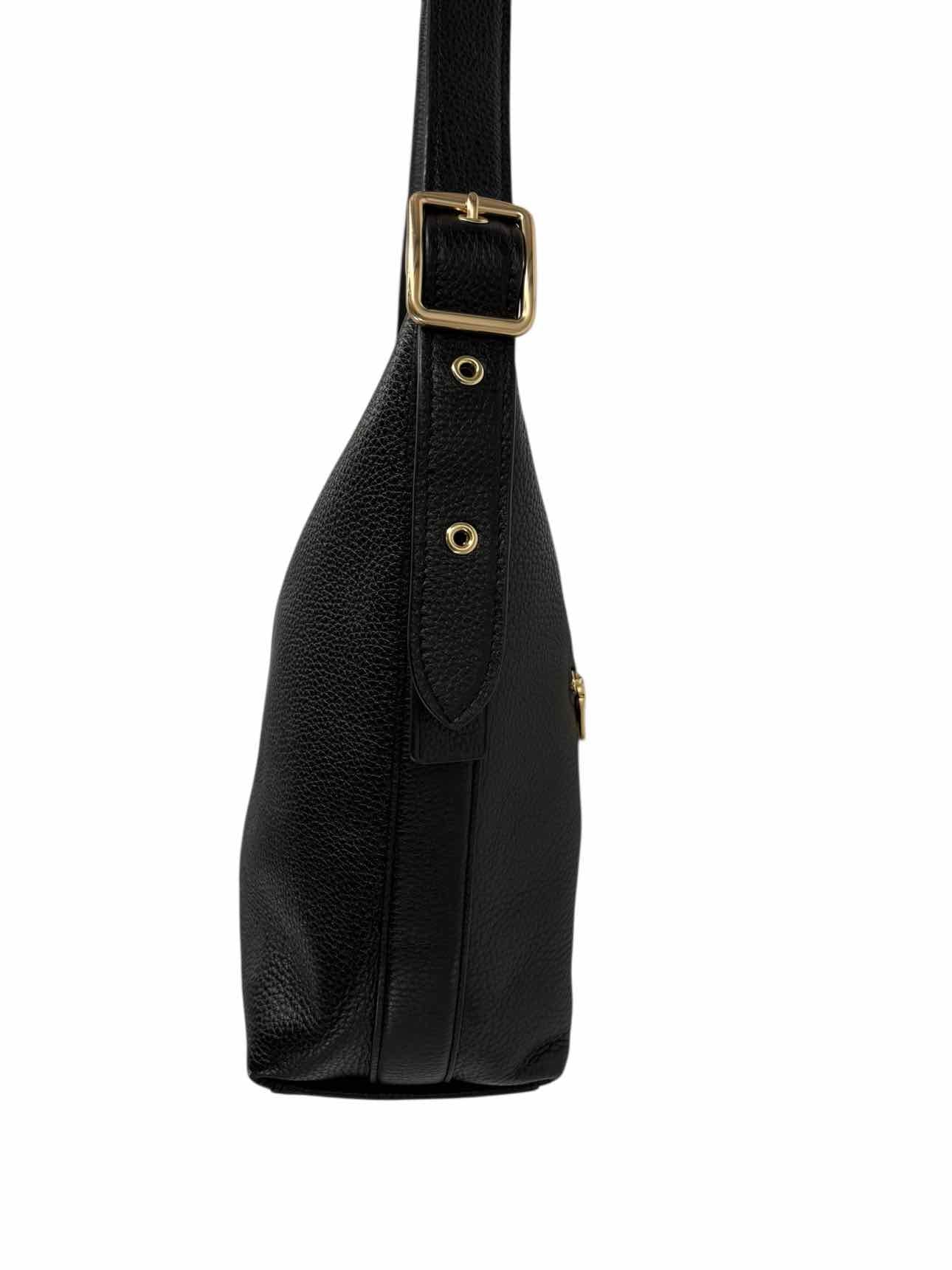 Coach Val Duffle Black Leather Shoulder Bag