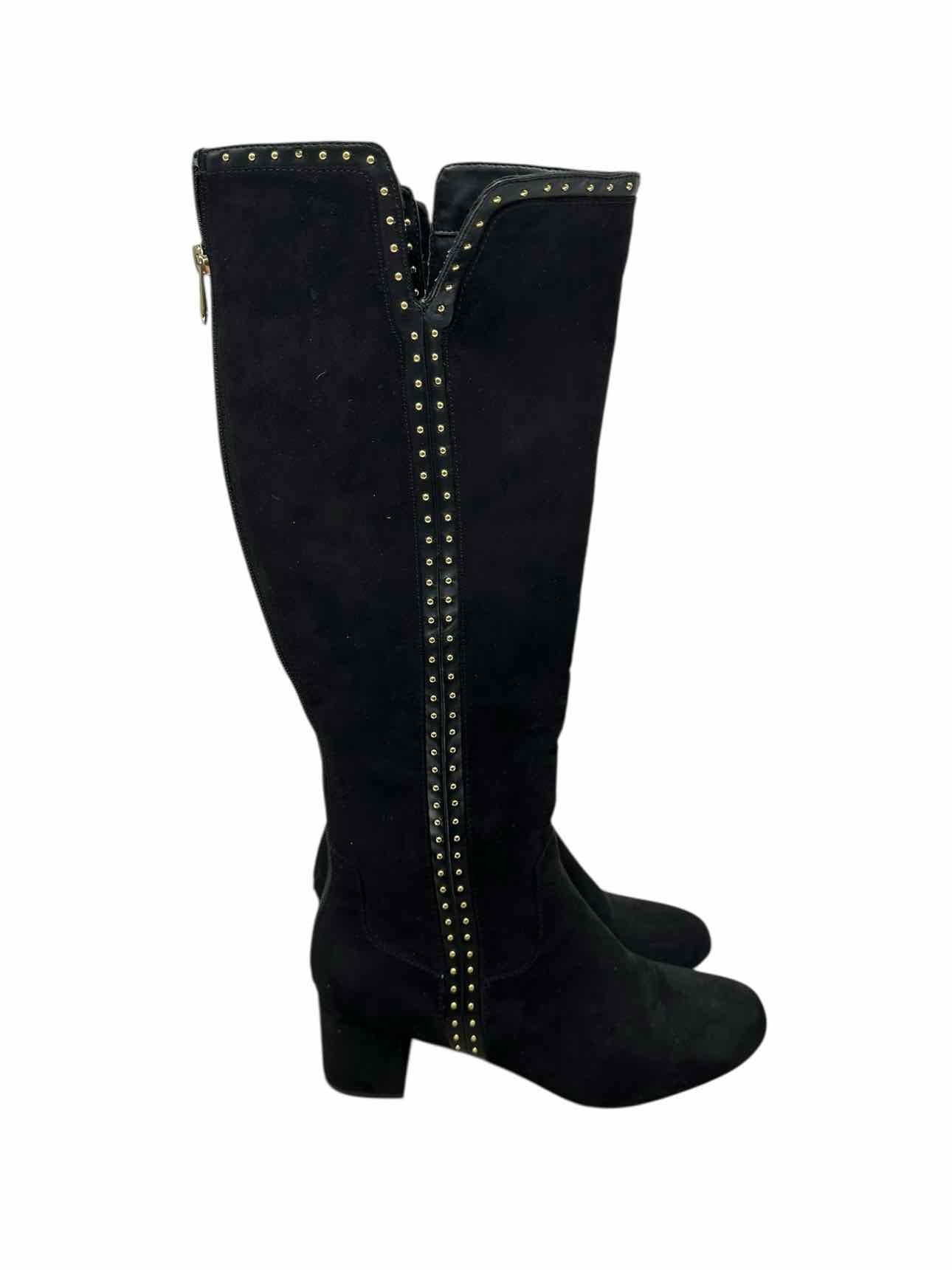 Adrienne Vittadini Larosa Tall Boots Black Shoe Size 8