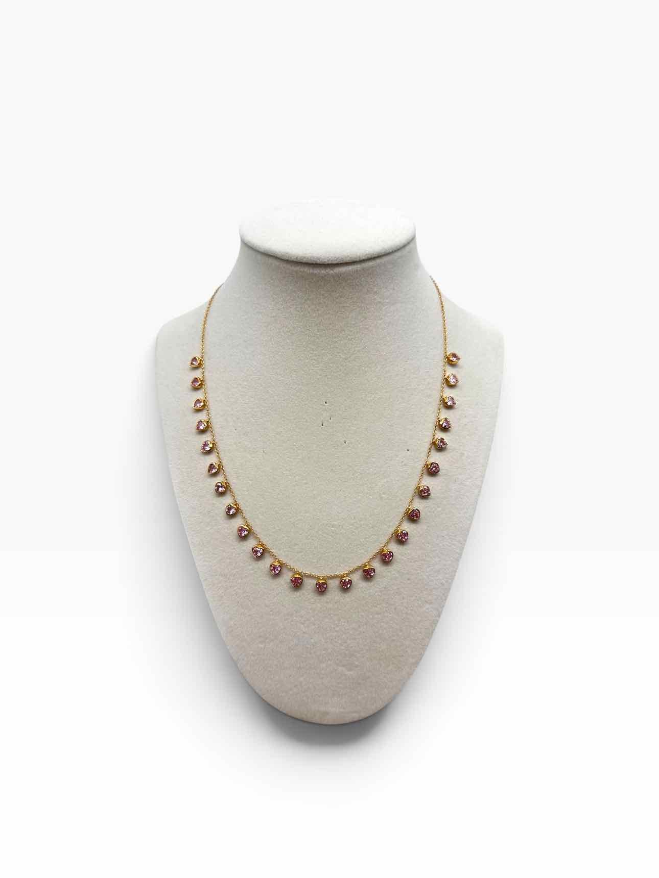 Dean Davidson Cherie Heart Necklace w/ Pink Cubic Zirconia
