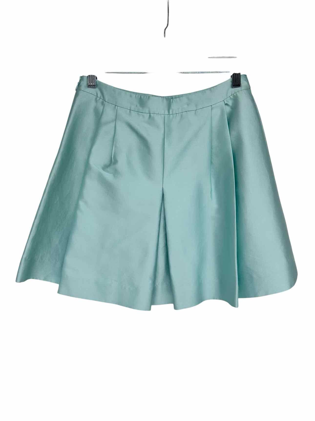 Vineyard Vines Cotton & Silk Pleated Mini Skirt Seafoam Size 0