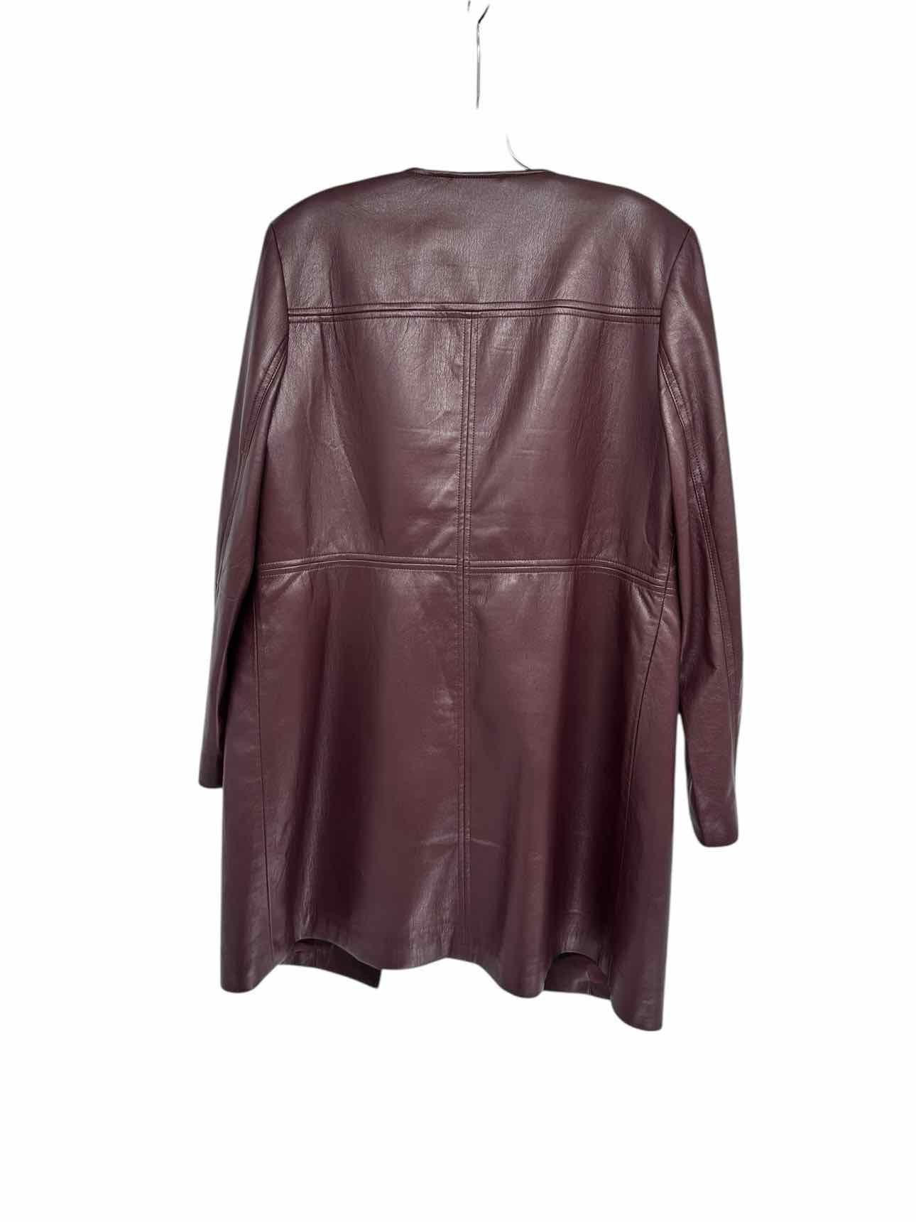 Chicos Cherry Brown Open Front Jacket Size 8/10