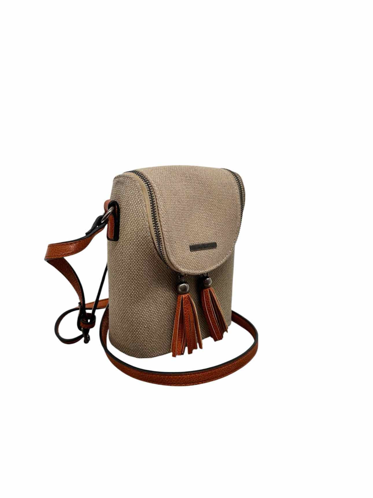 Simply Noelle Beige Canvas Crossbody