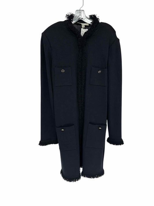 St. John Santana Knit Rockstar Sweater Coat Navy Size 14