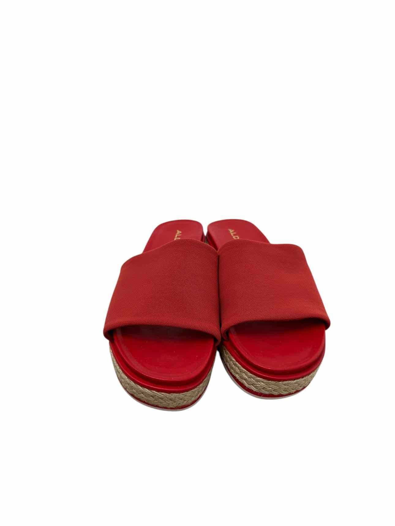 Aldo Red Slides Shoe Size 7.5 **NEW**