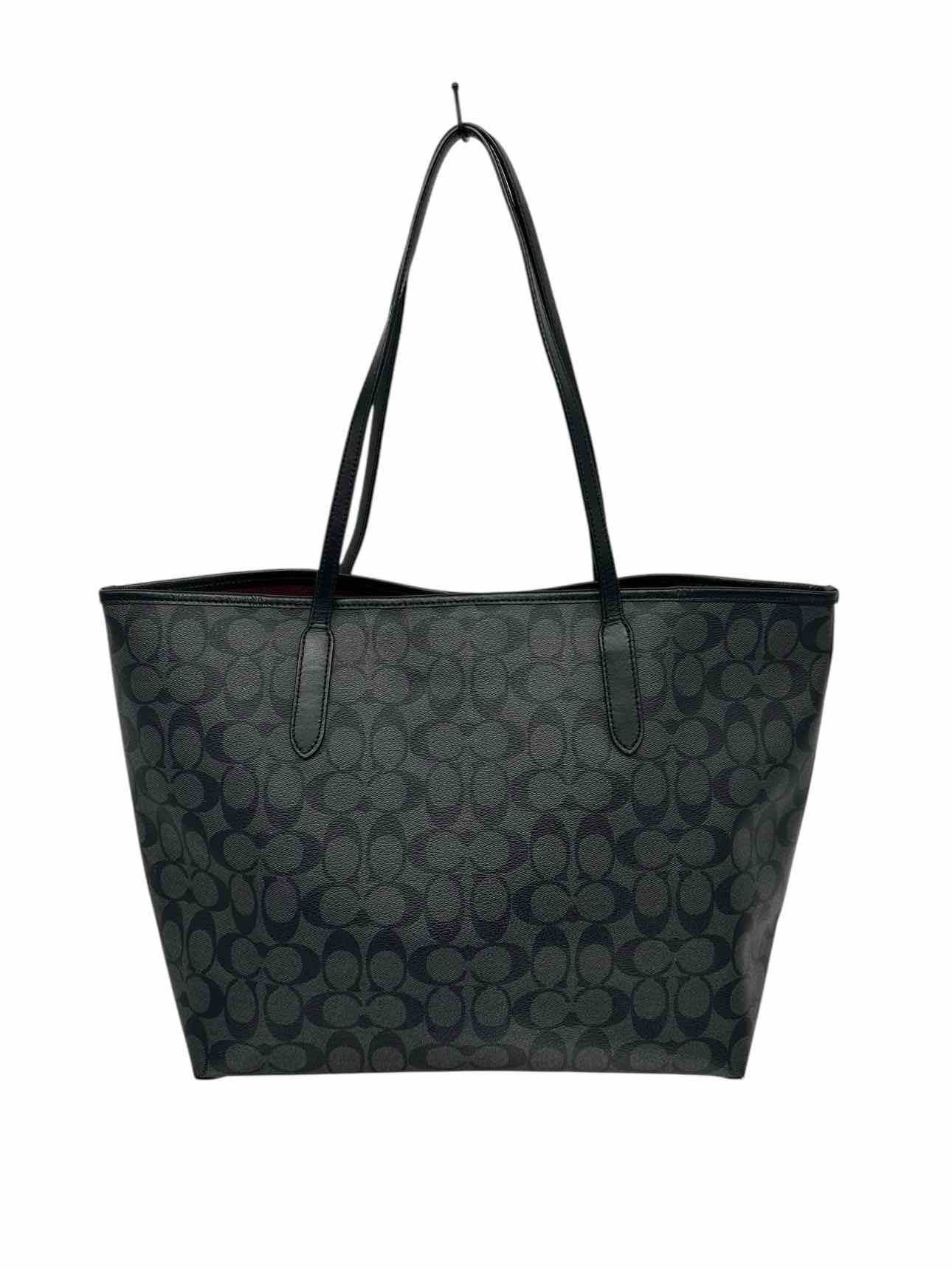 Coach City Tote Black Coated Canvas Tote