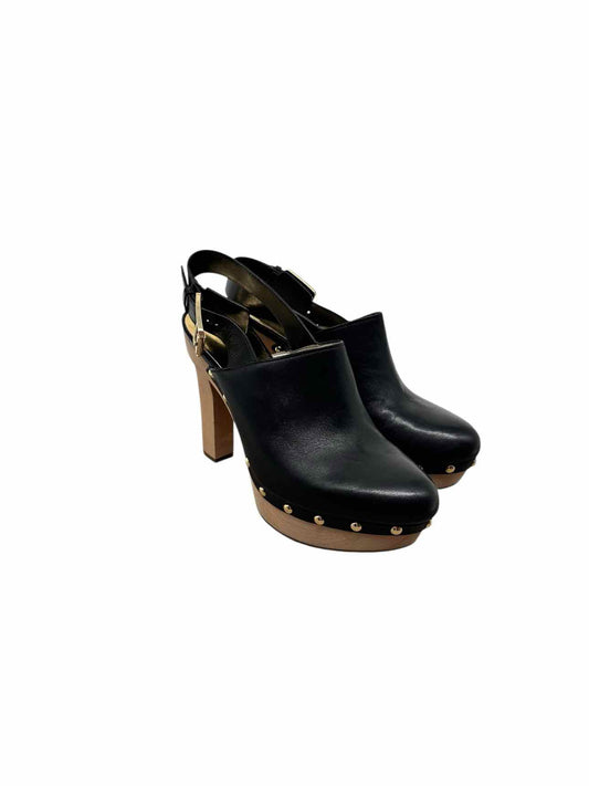 Michael Kors Black Beatrice Platform Slingback Clogs Shoe Size 8