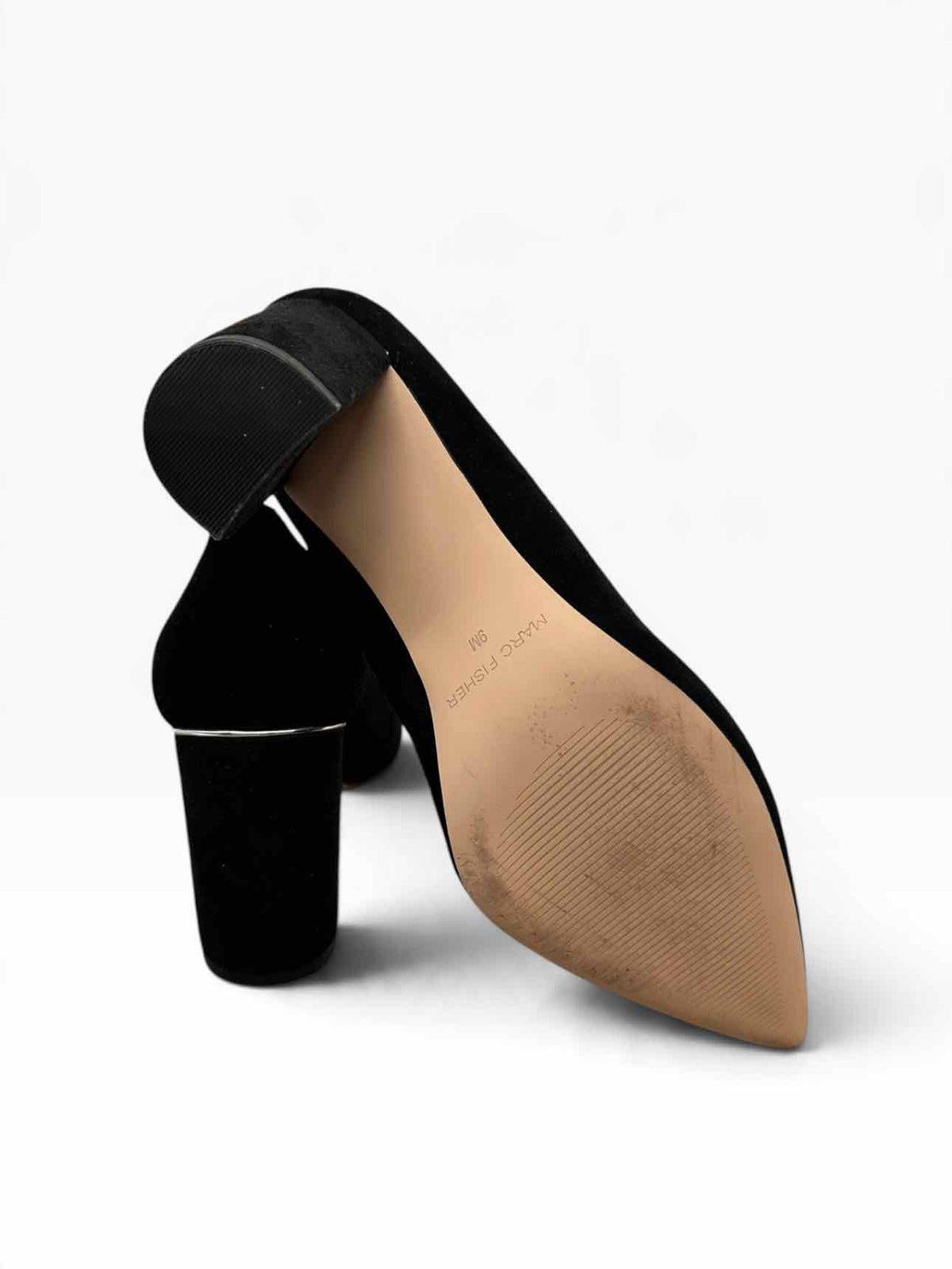 Marc Fisher Vivian Block Heel Black Pumps Shoe Size 9