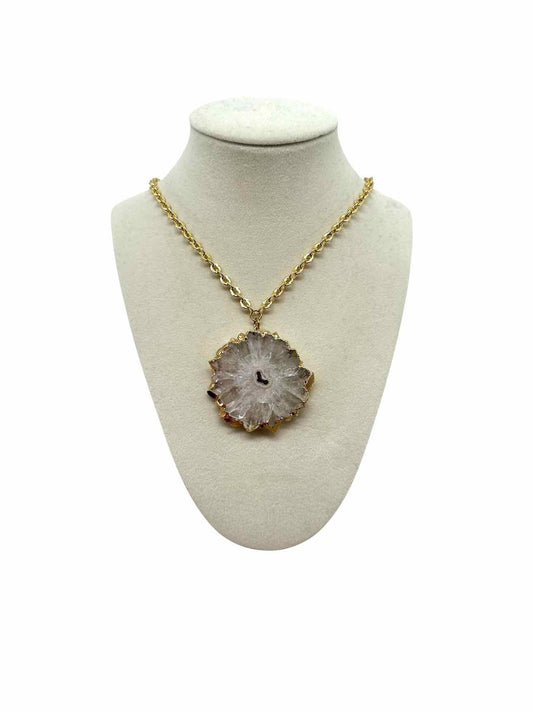 Elizabeth Stone Solar Quartz Pendant Necklace