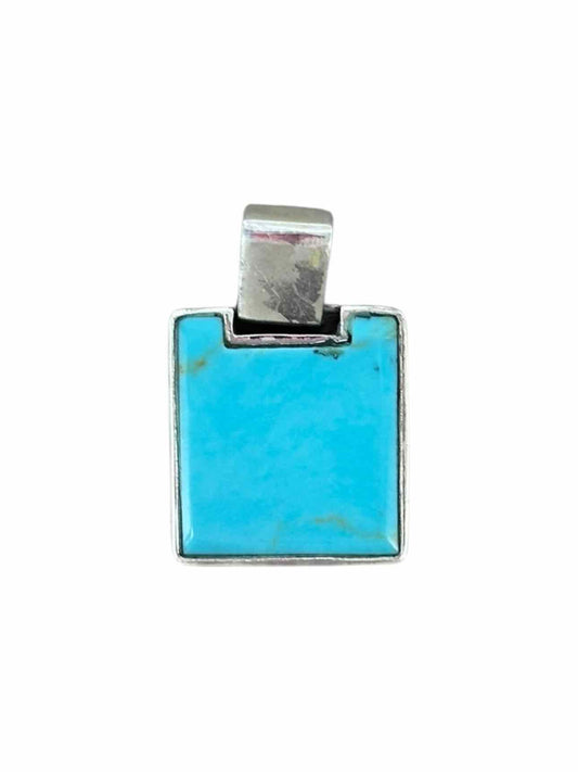 Sterling Silver Square Turquoise Pendant