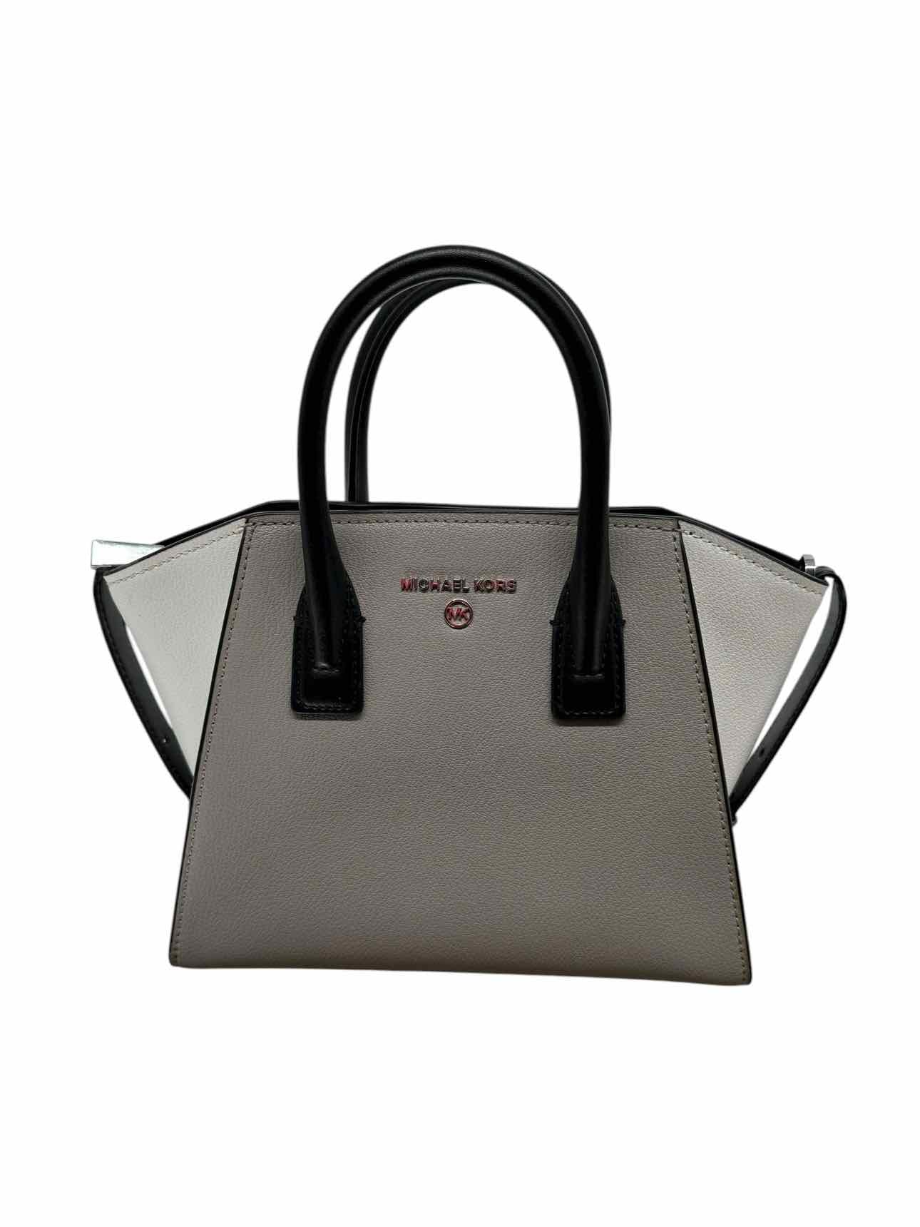 Michael Kors Avril Gray Leather Satchel