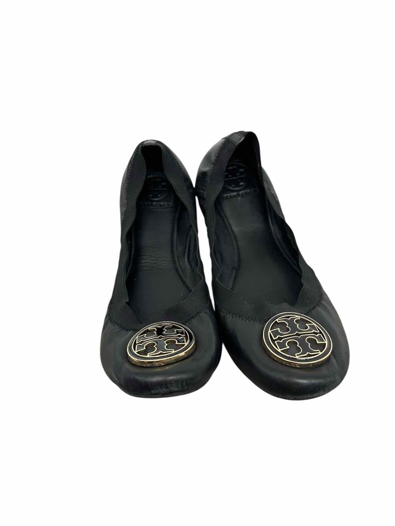 Tory Burch Caroline Ballet Flats Black Shoe Size 10