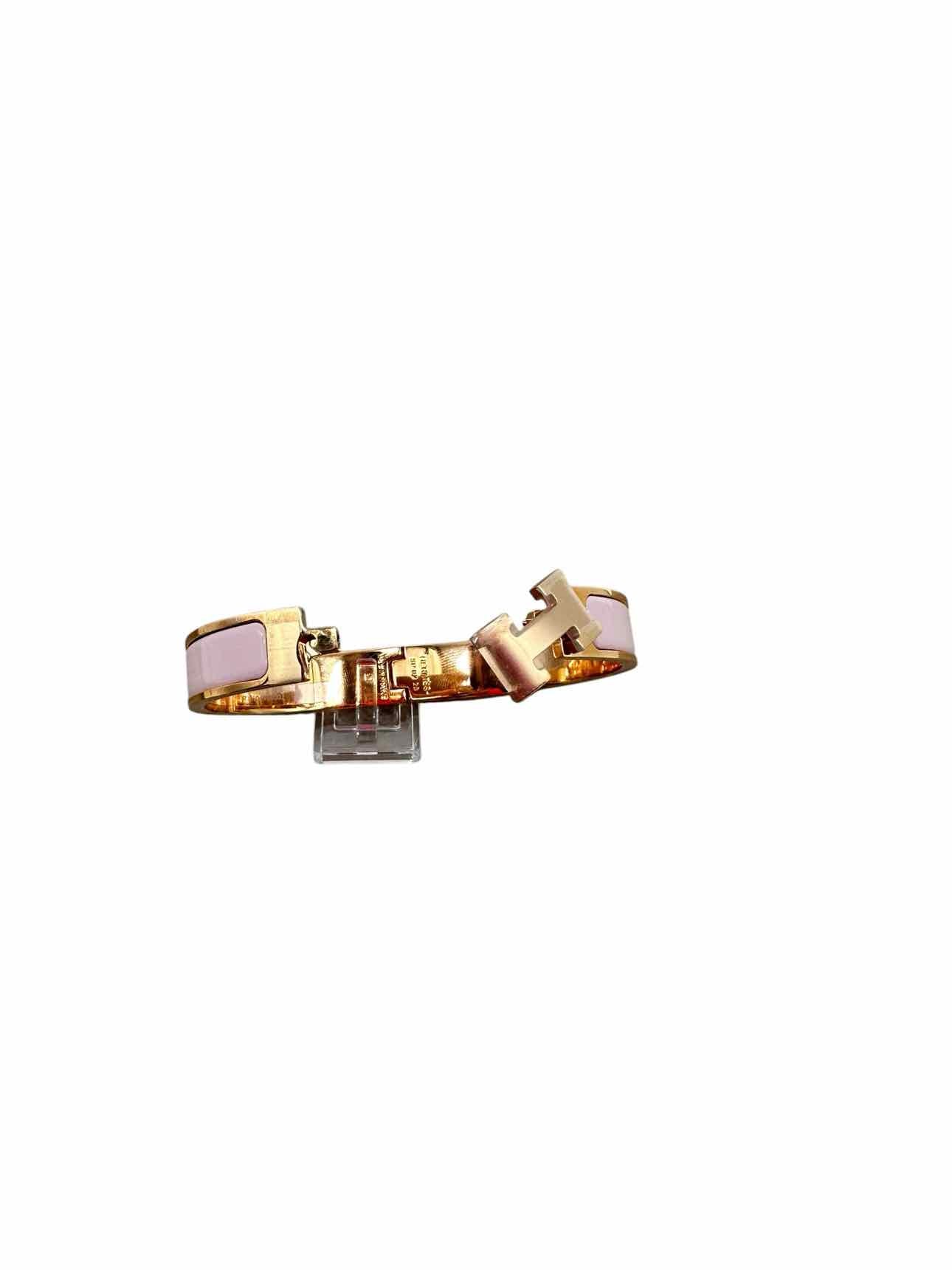 Hermes Clic H Bracelet PM in Rose Dragee **NEW**