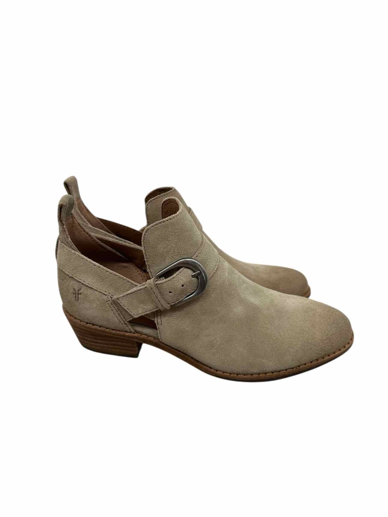 Frye Mia Cut Out Bootie Beige Shoe Size 8