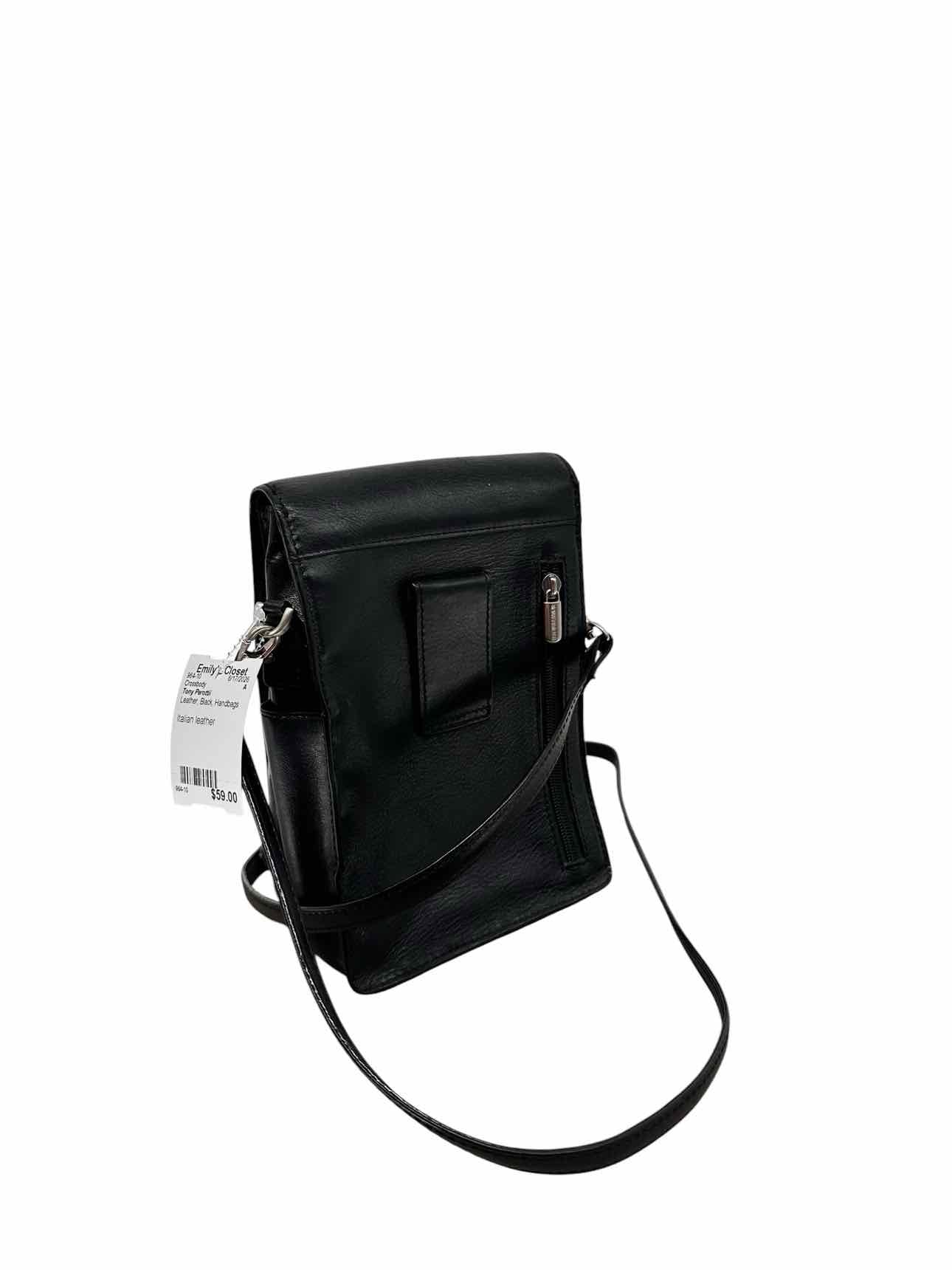 Tony Perottii Black Leather Crossbody