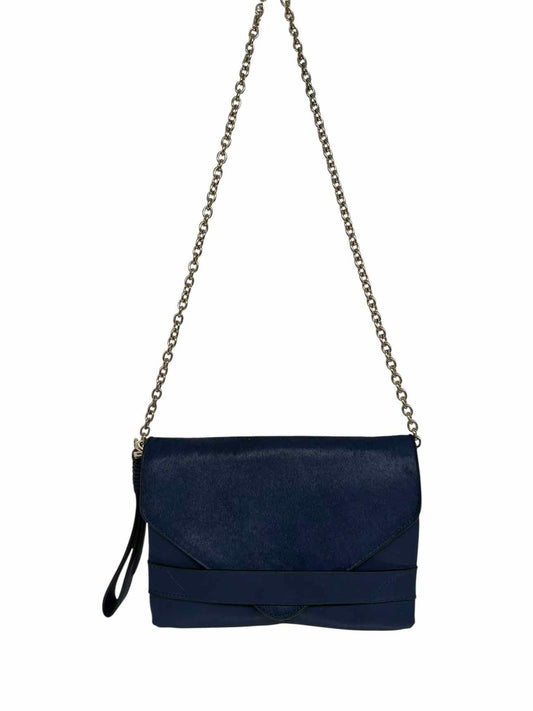 Kate & Alex Blue Leather Envelope Shoulder Bag **NEW**