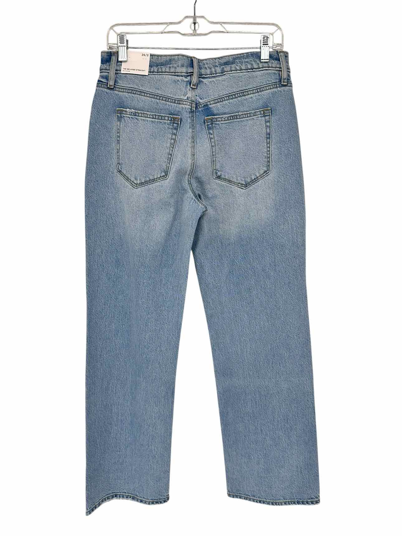 Loft The Relaxed Straight Jeans Lt. Blue Size 2  **NEW**