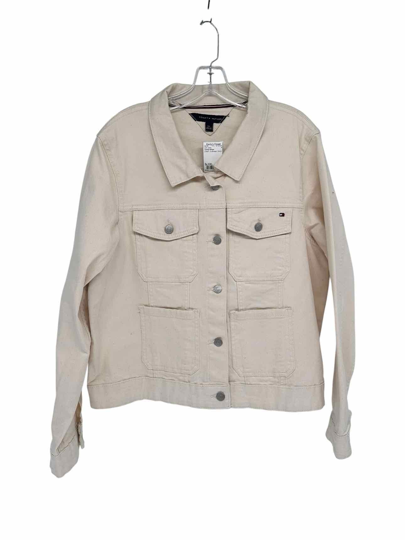 Tommy Hilfiger Cream Size XXL Jean Jacket