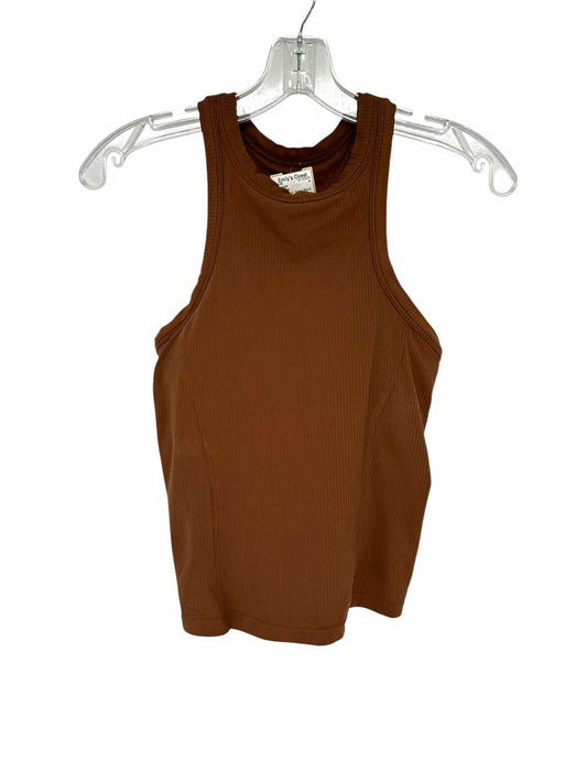 Lululemon Brown Ribbed Nulu Racerback Yoga Tank Top Size 2